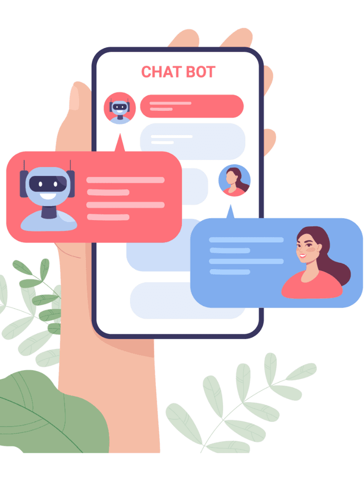 AI chatbot interacting with users