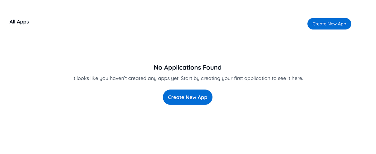 Create App Button Location